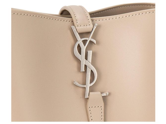 SAINT LAURENT - Borsa a tracolla 37 Small Saint Laurent in pelle liscia taupe Beige - vista 5