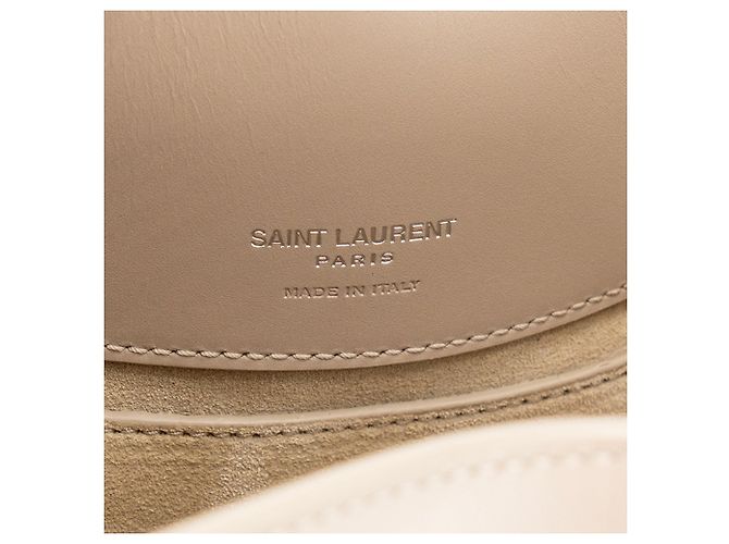 SAINT LAURENT - Borsa a tracolla 37 Small Saint Laurent in pelle liscia taupe Beige - vista 6