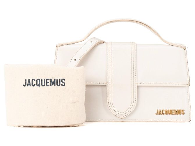 JACQUEMUS - Borsa a Spalla Bambino Jacquemus in Pelle Liscia Bianca Bianco - vista 9