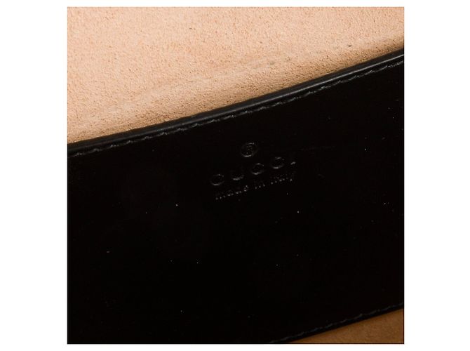 GUCCI - Borsa a tracolla GG Interlocking Heart Gucci in pelle nera liscia Nero - vista 6