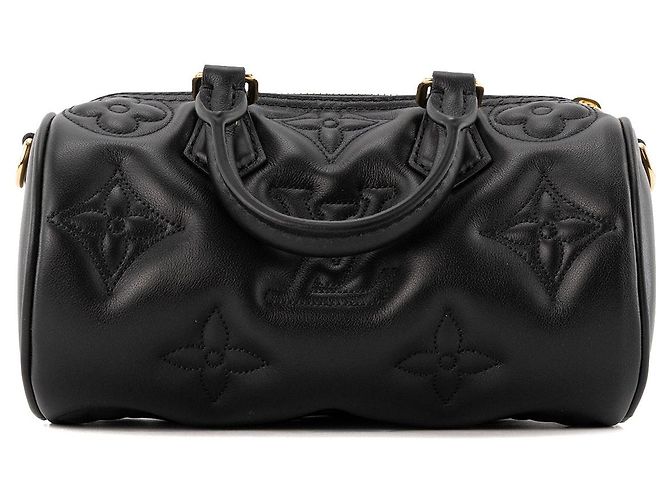 LOUIS VUITTON - Borsa a tracolla Papillon BB Bubblegram Louis Vuitton in pelle nera edizione limitata Nero - vista 3