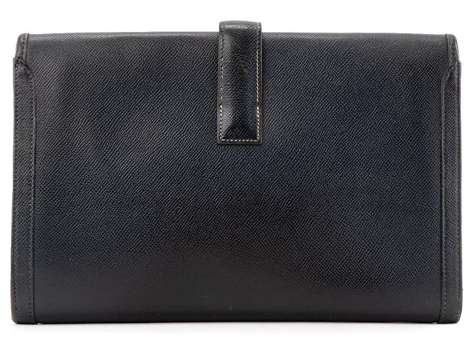 HERMÈS - Pochette Jige Hermès in pelle epsom blu navy vintage - vista 3