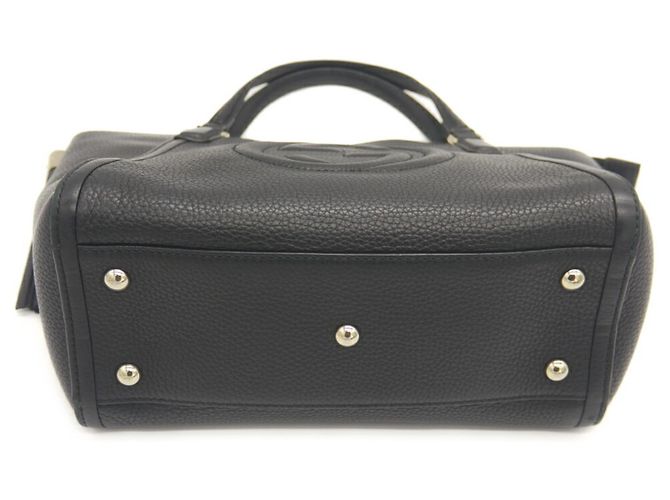 Borsa in pelle Gucci Soho Nero - vista 3