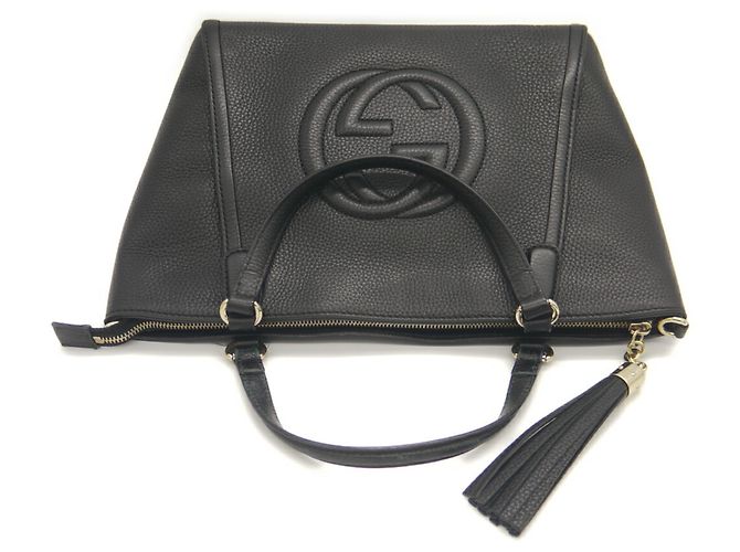 Borsa in pelle Gucci Soho Nero - vista 6