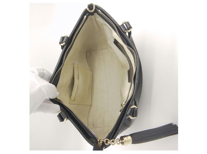Borsa in pelle Gucci Soho Nero - vista 7