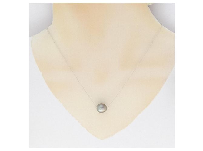 Autre Marque Collana in Perla Nera di Tahiti K18WG Nero - vista 5