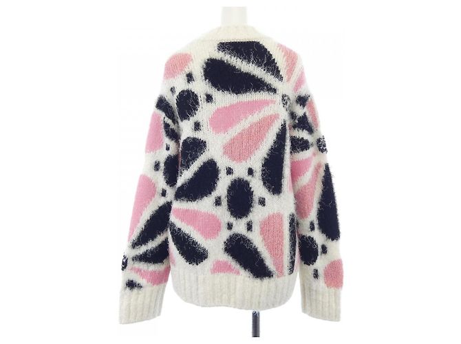 Top de cachemira de Chanel Negro Rosa Blanco - vista 2