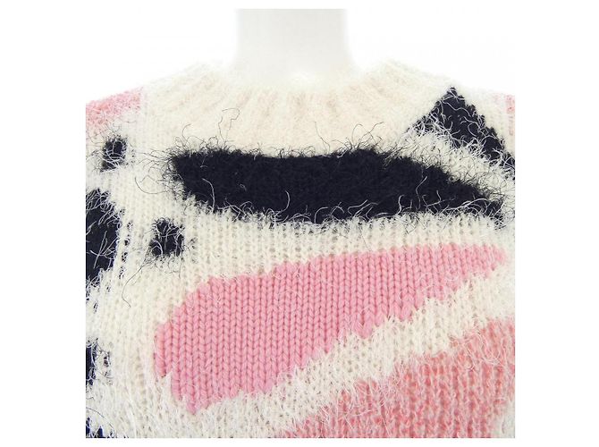 Top de cachemira de Chanel Negro Rosa Blanco - vista 6