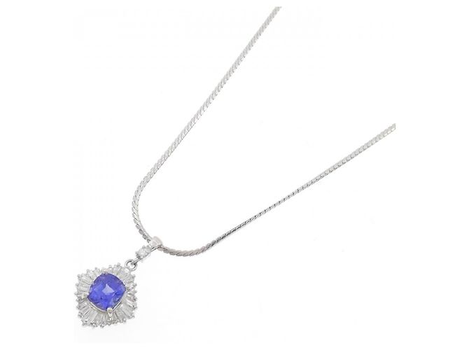 Autre Marque Collana in diamante e tanzanite Pt850 Porpora - vista 2