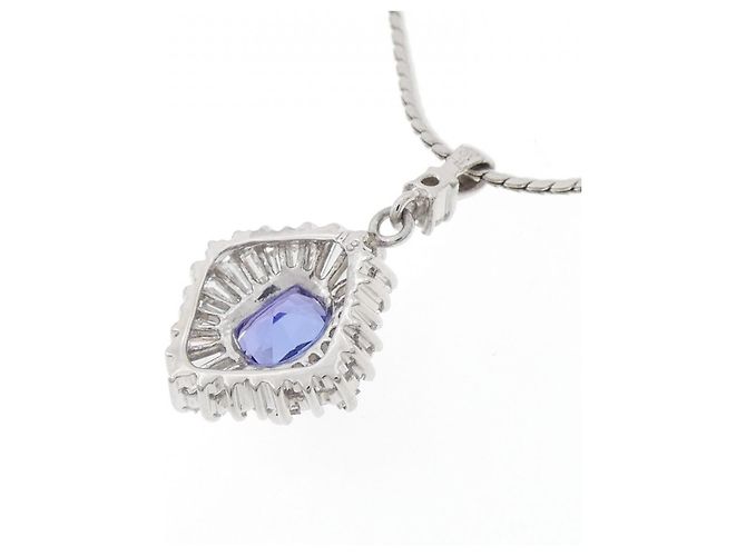 Autre Marque Collana in diamante e tanzanite Pt850 Porpora - vista 4