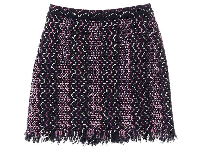 Timeless Gonna in cotone e nylon Chanel Coco Mark Blu Multicolore Blu navy - vista 2