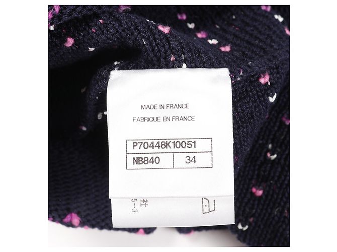 Timeless Gonna in cotone e nylon Chanel Coco Mark Blu Multicolore Blu navy - vista 5