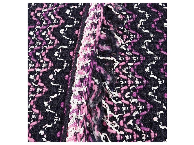 Timeless Gonna in cotone e nylon Chanel Coco Mark Blu Multicolore Blu navy - vista 7