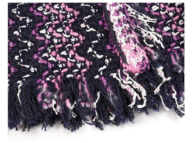 Timeless Gonna in cotone e nylon Chanel Coco Mark Blu Multicolore Blu navy - vista 8