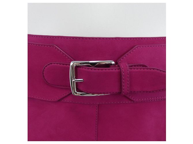 Hermès Falda de piel de becerro Hermes Rosa - vista 5