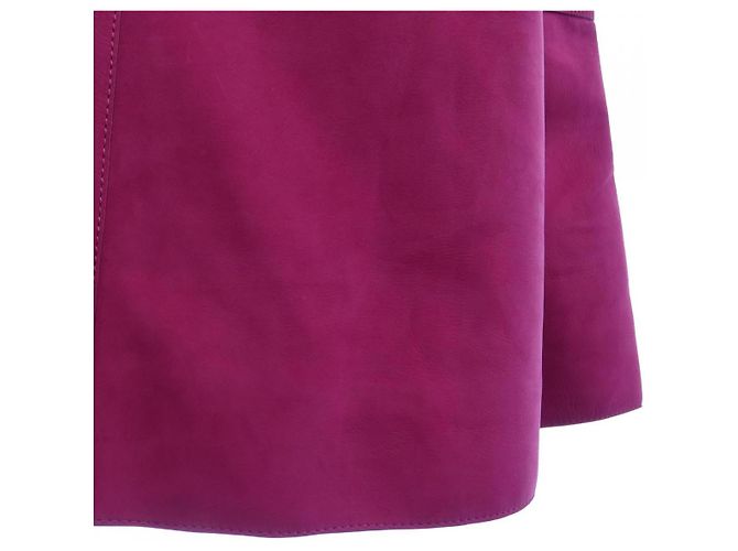 Hermès Falda de piel de becerro Hermes Rosa - vista 6