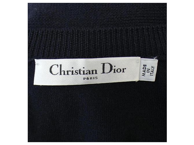 Malhas de seda e cashmere Christian Dior Azul Azul marinho - vista 4