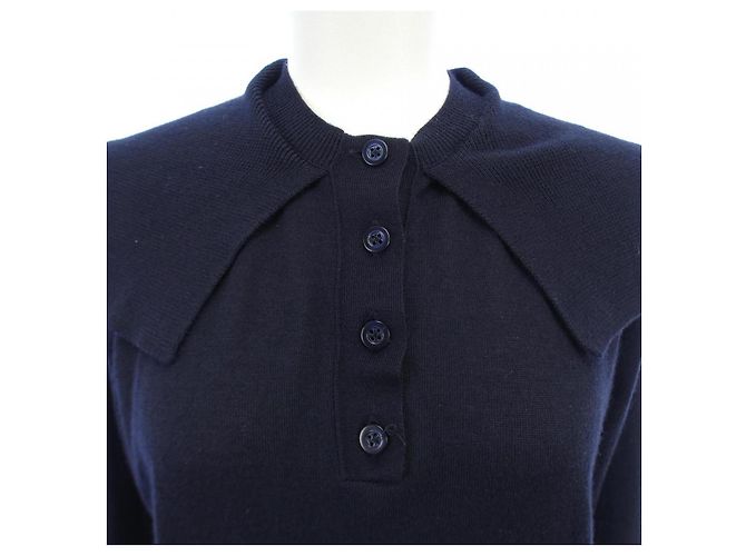 Malhas de seda e cashmere Christian Dior Azul Azul marinho - vista 5