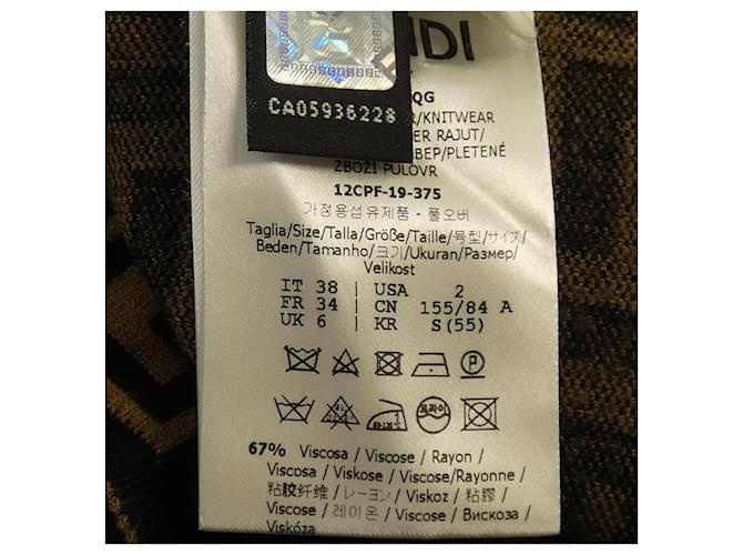 Fendi Strickware Braun Schwarz - Ansicht 3