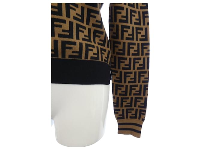 Fendi Strickware Braun Schwarz - Ansicht 7