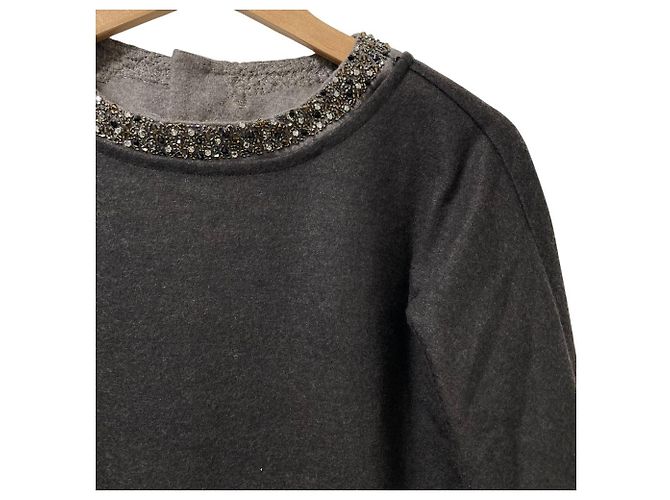 Max Mara Woll-Langkleid Braun - Ansicht 2