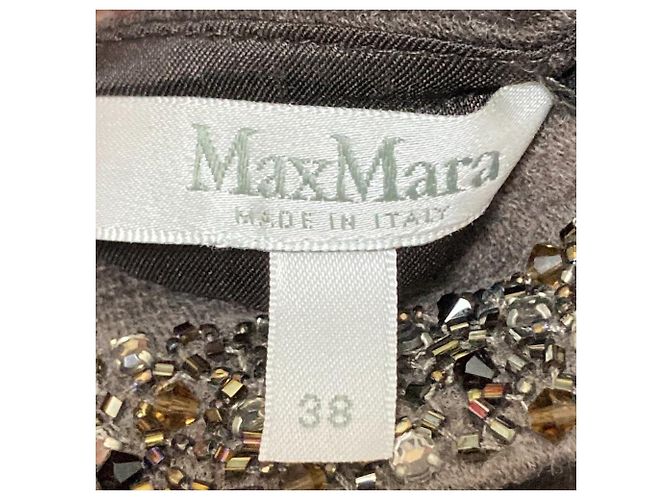 Max Mara Woll-Langkleid Braun - Ansicht 5