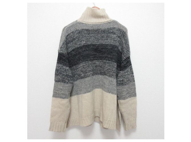 Autre Marque Weit geschnittenes Strickpullover mit Farbverlaufskante CLANE Braun Roh - Ansicht 2