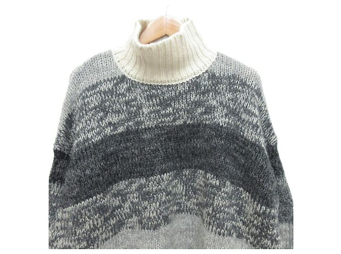 Autre Marque Weit geschnittenes Strickpullover mit Farbverlaufskante CLANE Braun Roh - Ansicht 3