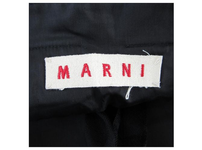 Falda de lana Marni Azul Azul marino - vista 5