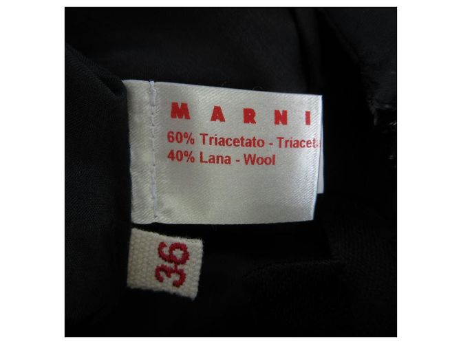 Falda de lana Marni Azul Azul marino - vista 6
