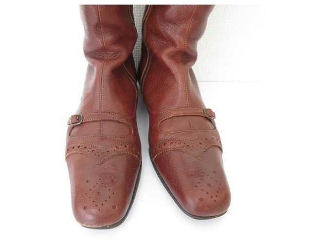 Autre Marque Botas Largas de Cuero TO&CO Castaño - vista 2