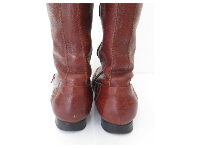 Autre Marque Botas Largas de Cuero TO&CO Castaño - vista 4