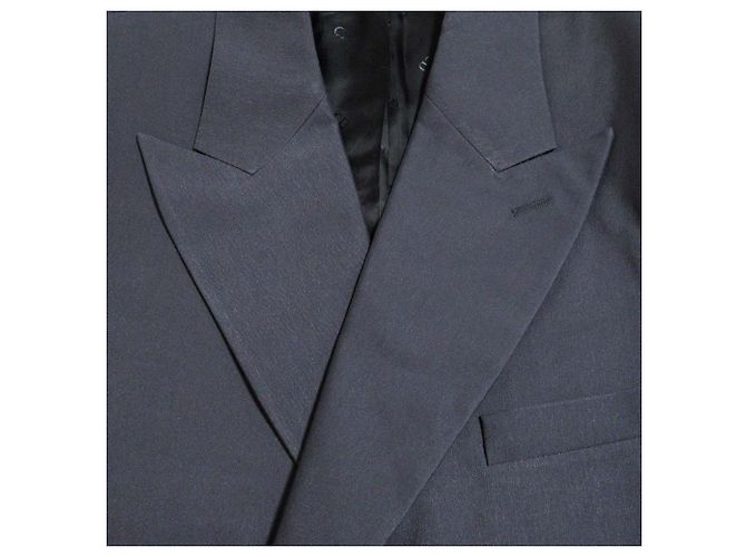 Abrigo largo cruzado de mezcla de seda Dior Homme Castaño - vista 7