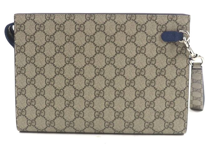 Clutch in tela GG Supreme di Gucci Beige - vista 3