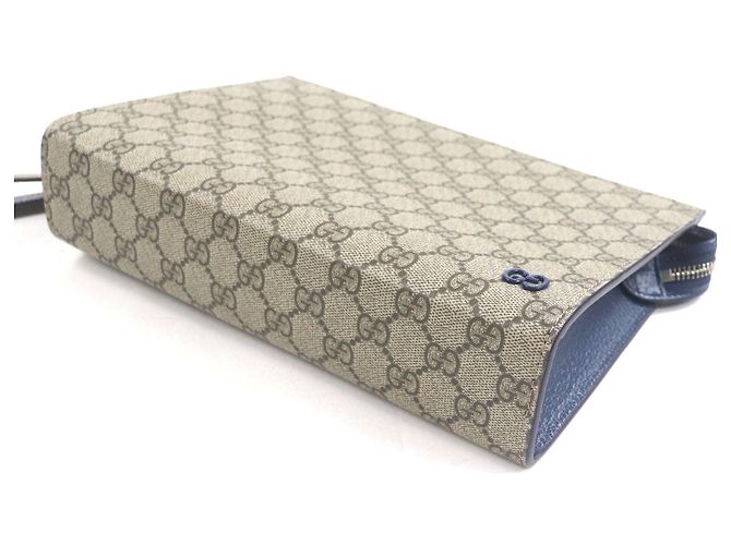 Clutch in tela GG Supreme di Gucci Beige - vista 4