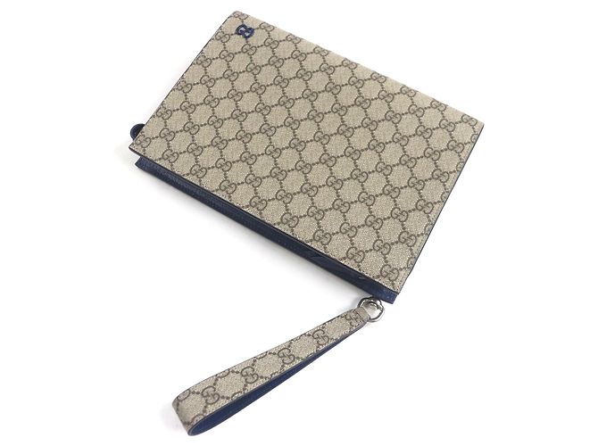 Clutch in tela GG Supreme di Gucci Beige - vista 6