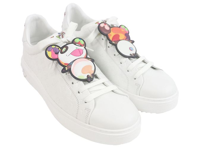 Sneakers Monogram Panda Timeout Takashi Murakami di Louis Vuitton Bianco - vista 3