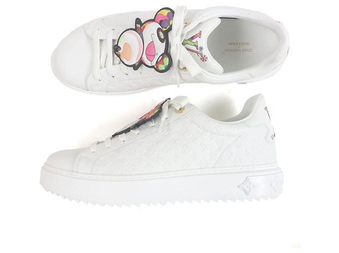 Sneakers Monogram Panda Timeout Takashi Murakami di Louis Vuitton Bianco - vista 4