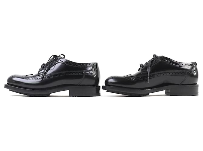 Céline Scarpe Derby in pelle Celine Nero - vista 3