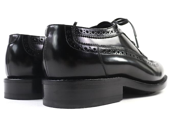 Céline Scarpe Derby in pelle Celine Nero - vista 7