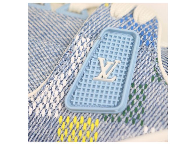 Sneakers basse Louis Vuitton Trainer Blu Blu chiaro - vista 10