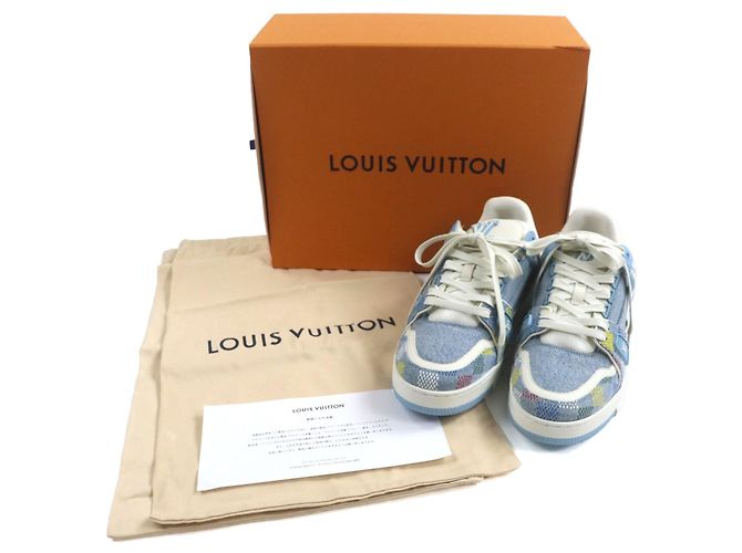 Sneakers basse Louis Vuitton Trainer Blu Blu chiaro - vista 2
