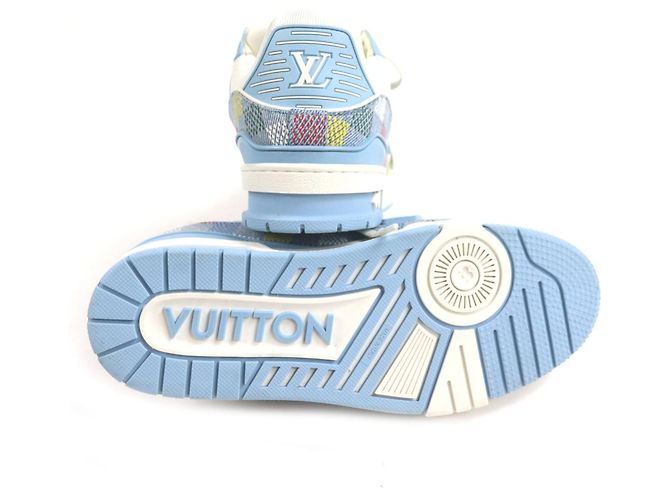 Sneakers basse Louis Vuitton Trainer Blu Blu chiaro - vista 5