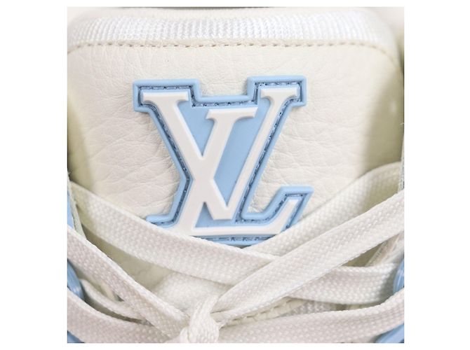 Sneakers basse Louis Vuitton Trainer Blu Blu chiaro - vista 7