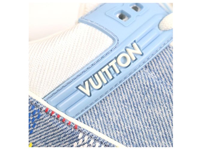 Sneakers basse Louis Vuitton Trainer Blu Blu chiaro - vista 8