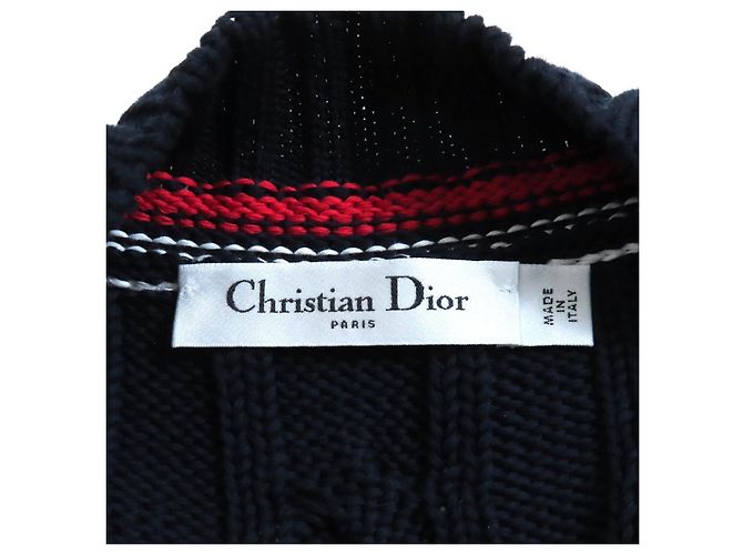 Cárdigan de algodón Christian Dior Azul Azul marino - vista 8