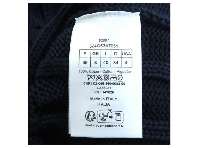 Cárdigan de algodón Christian Dior Azul Azul marino - vista 9