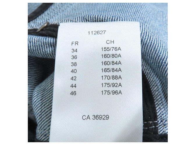 Vestido de algodón denim con acentos de terciopelo Louis Vuitton Azul - vista 10