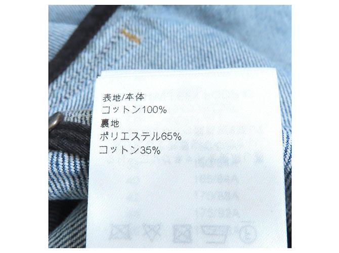 Vestido de algodón denim con acentos de terciopelo Louis Vuitton Azul - vista 11