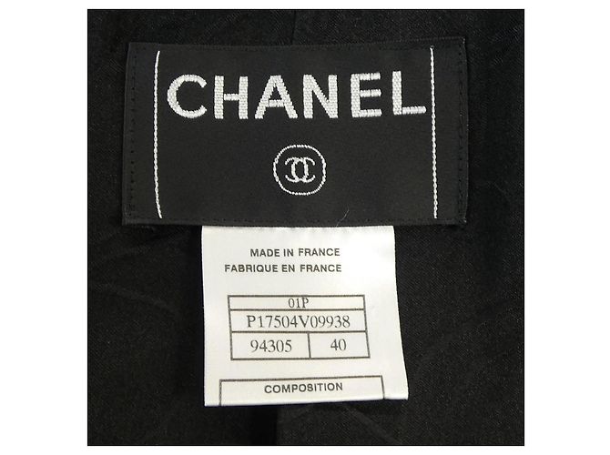 Chaqueta sin cuello Chanel Negro - vista 4